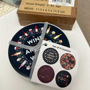 DISNEY FOOD AND WINE CERAMIC COASTERS